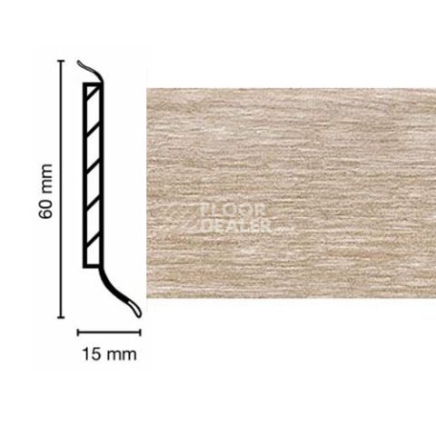 Плинтус Плинтус на деревянной основе Dollken S-60 flex life top 2485 s. oak white фото 1 | FLOORDEALER